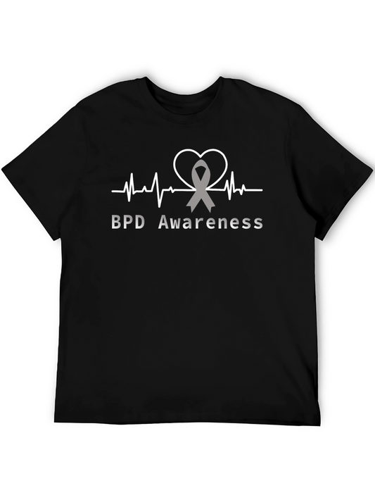 BPD Awareness Tee - Heartbeat Ribbon Graphic