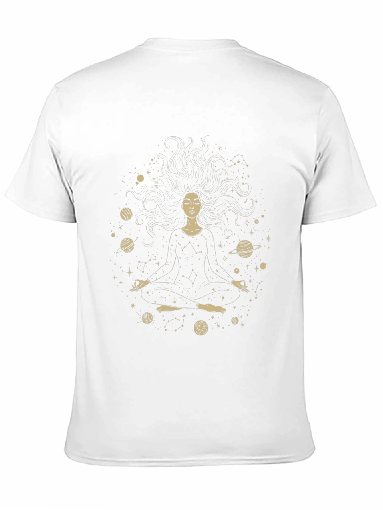 Cosmic Meditation Tee - Unisex Black Graphic T-Shirt