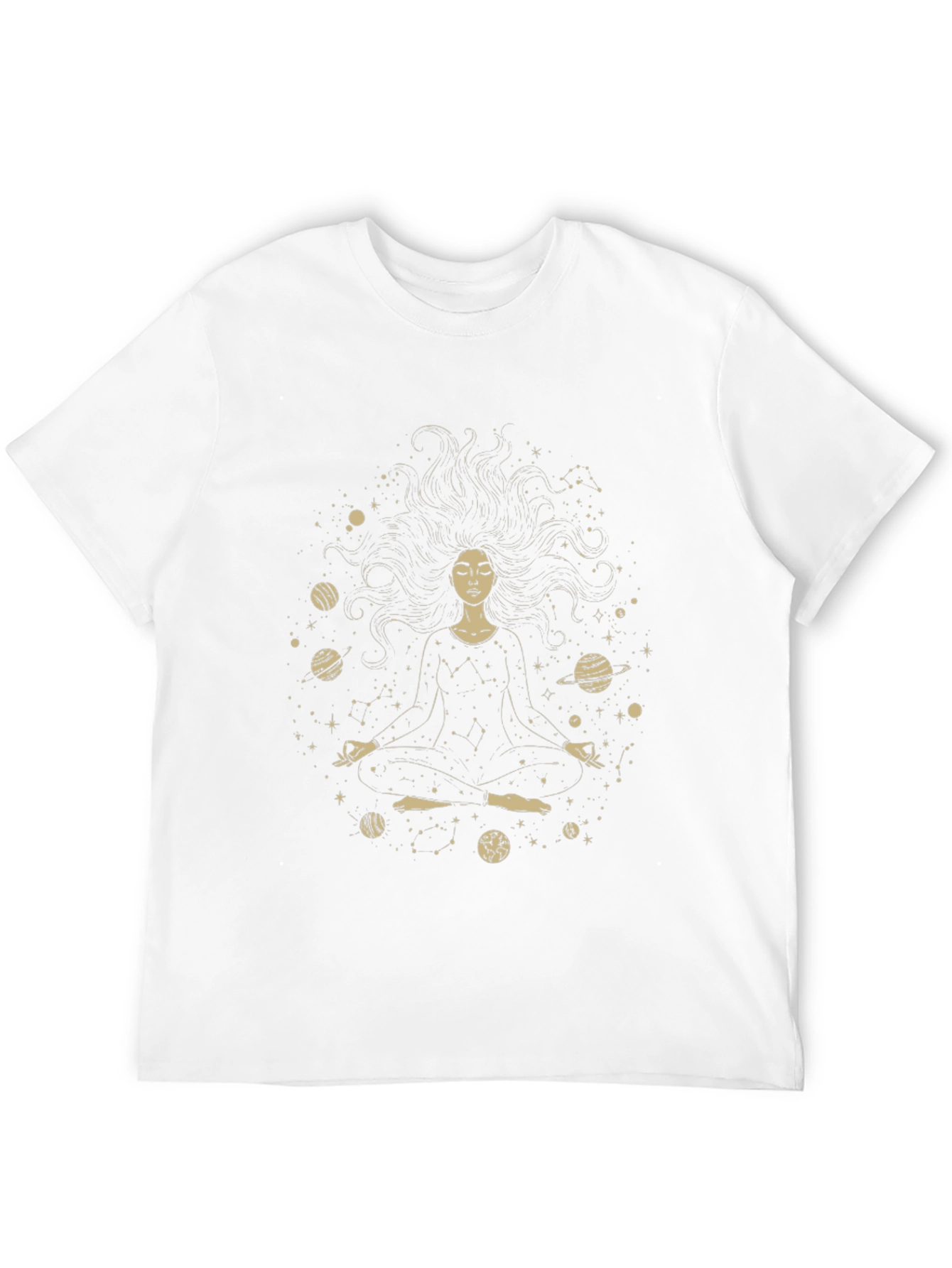 Cosmic Meditation Tee - Unisex Black Graphic T-Shirt