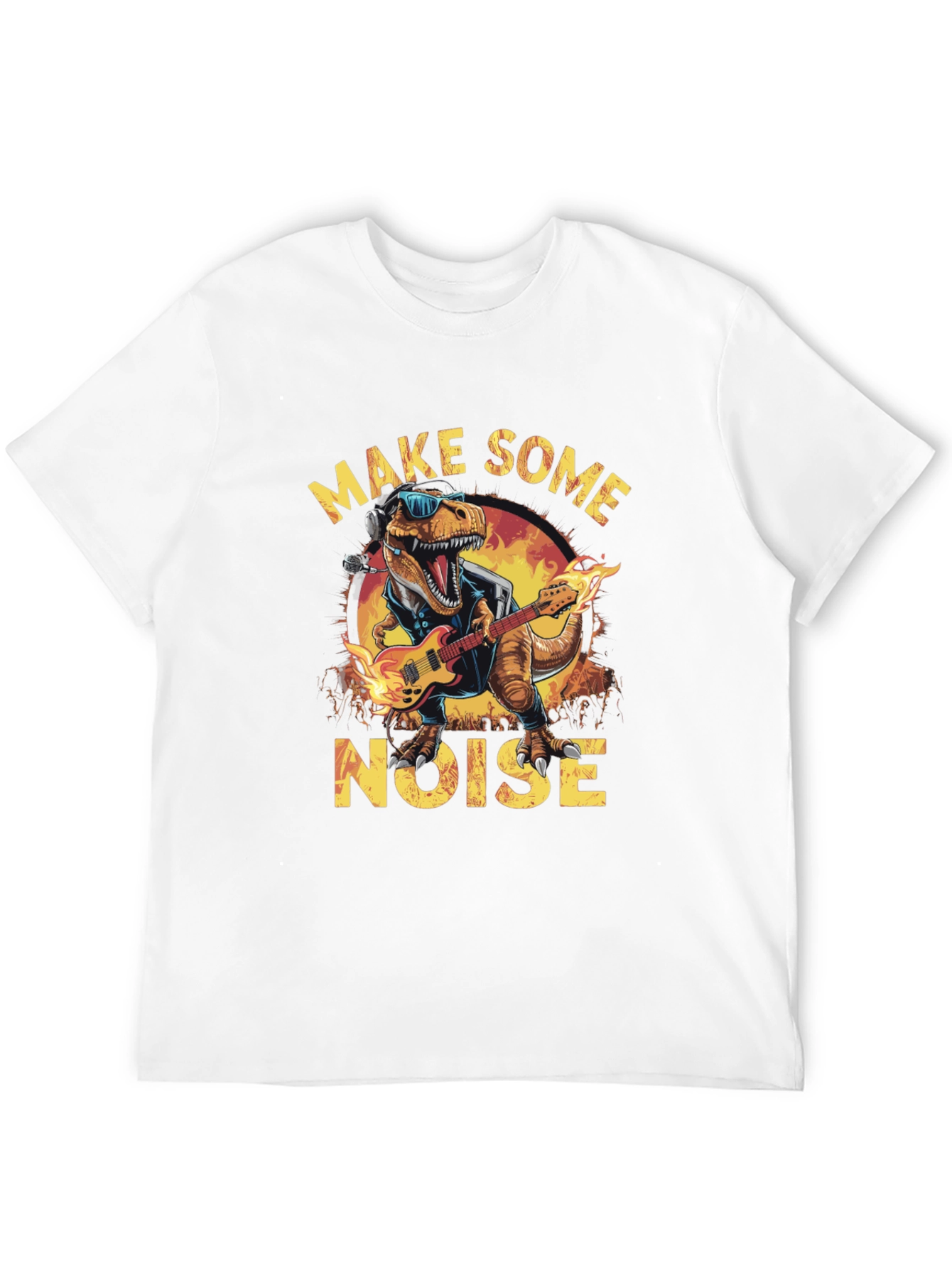 Rock and Roll Dinosaur Graphic Tee