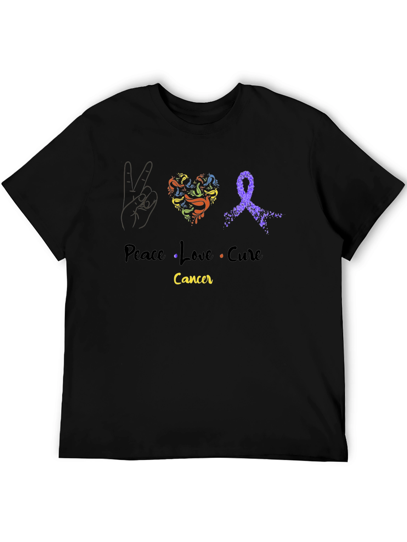 Peace Love Cure Cancer T-Shirt