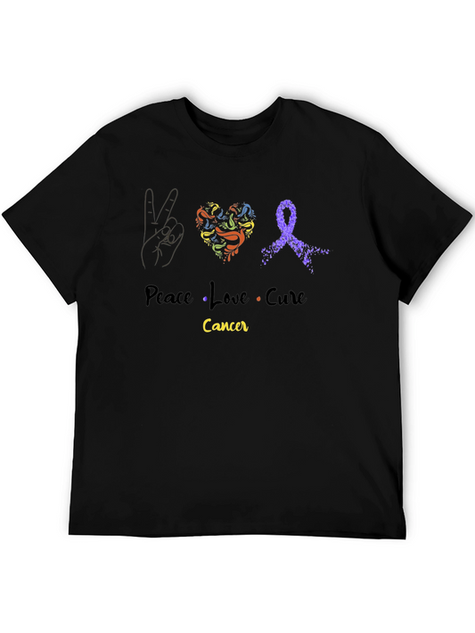 Peace Love Cure Cancer T-Shirt