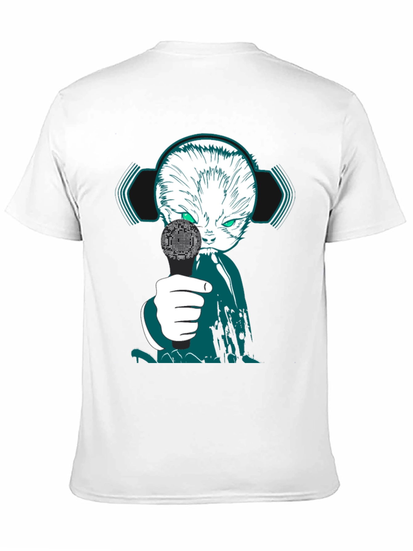 Cyber Cat DJ Graphic Tee - Unique Streetwear