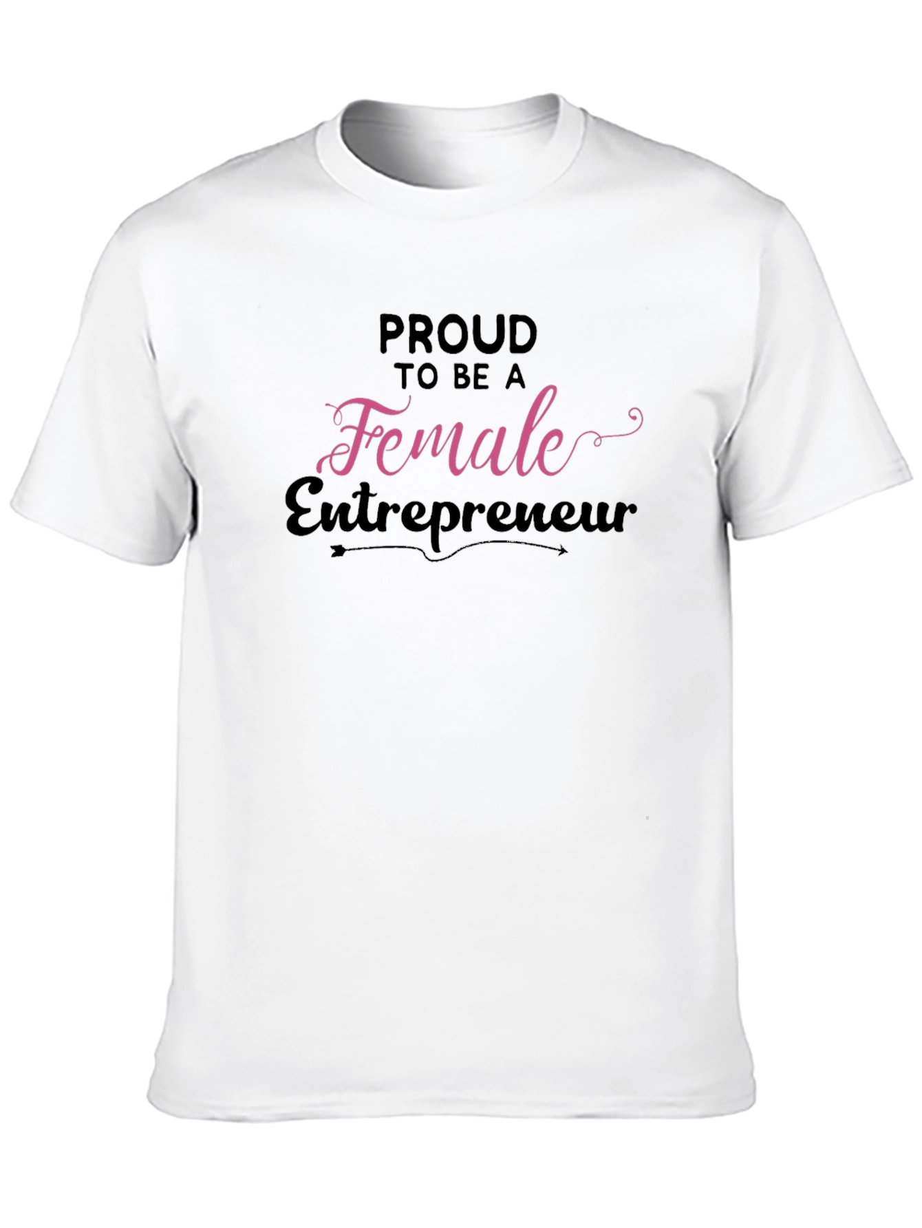 Proud Female Entrepreneur Black Graphic Tee