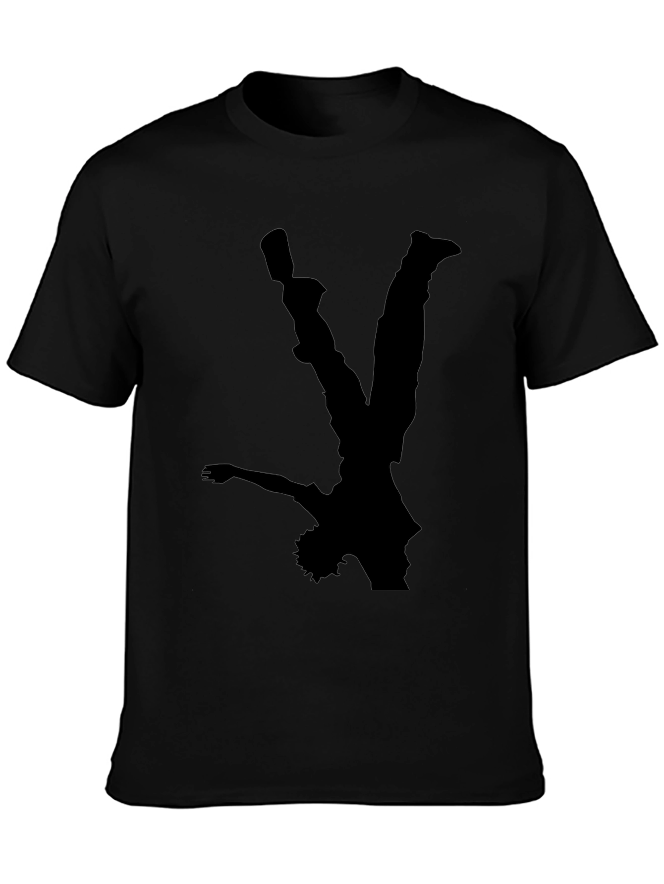 Black T-Shirt with Dancer Silhouette