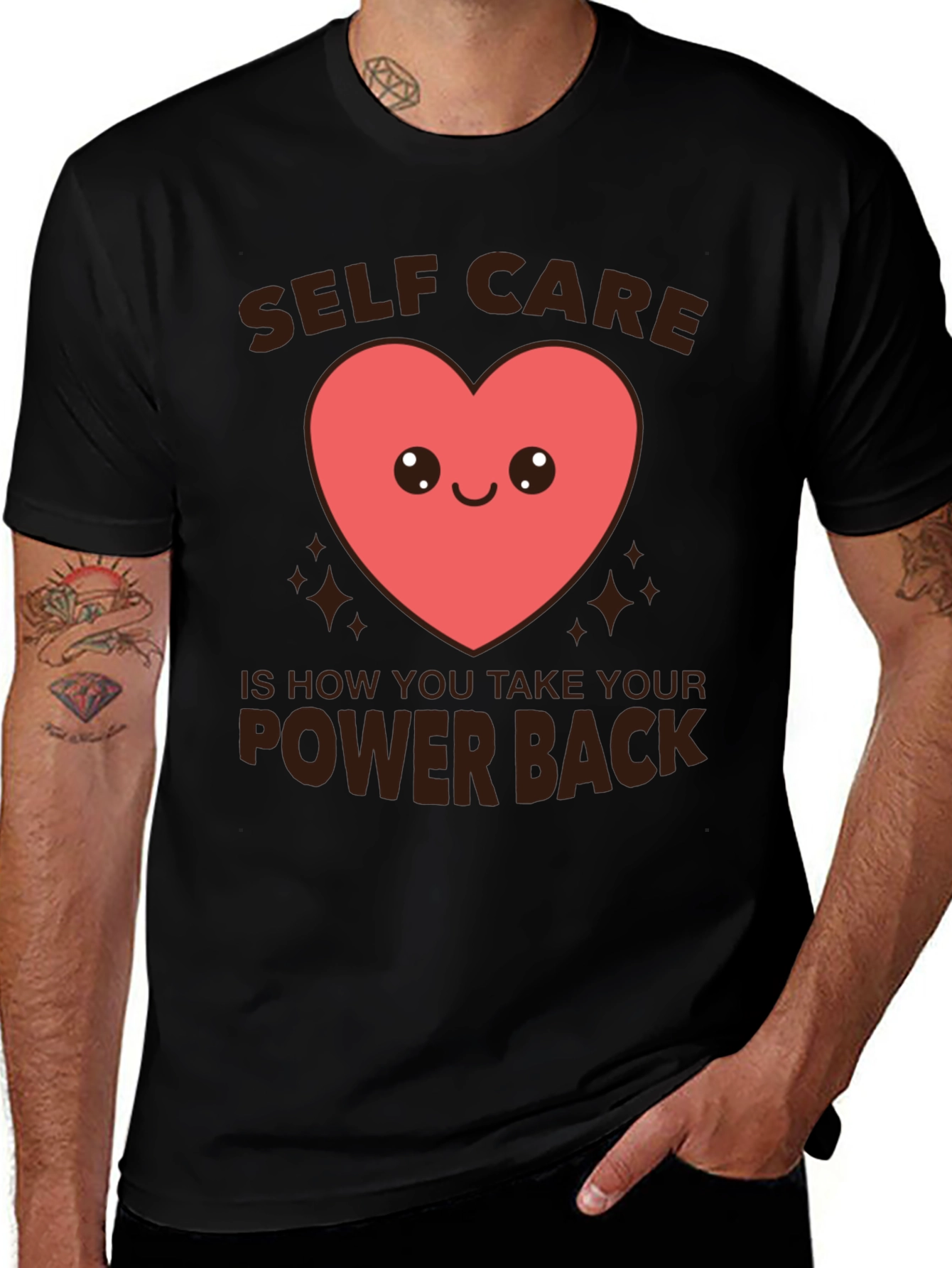 Self Care Heart Graphic T-Shirt