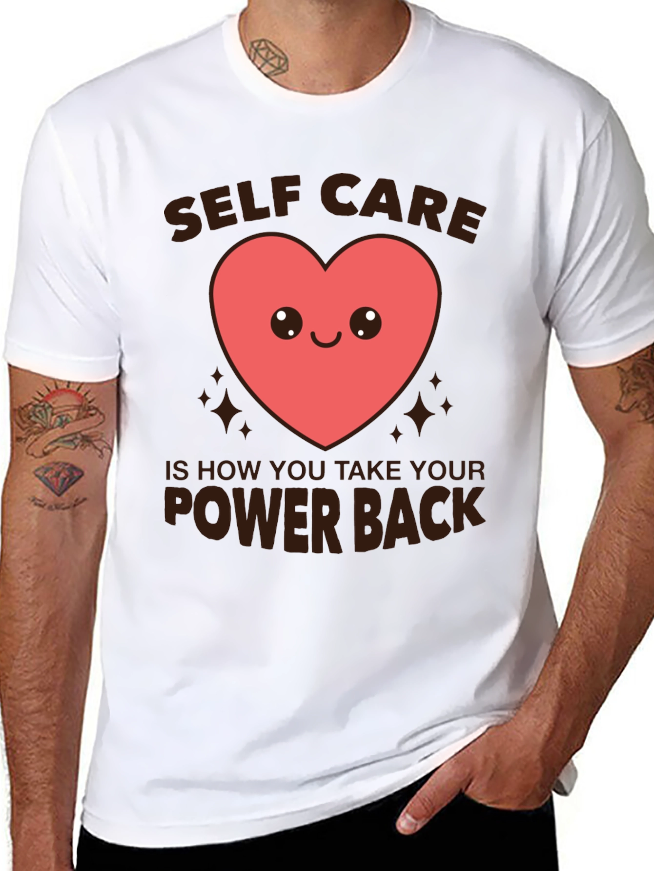 Self Care Heart Graphic T-Shirt