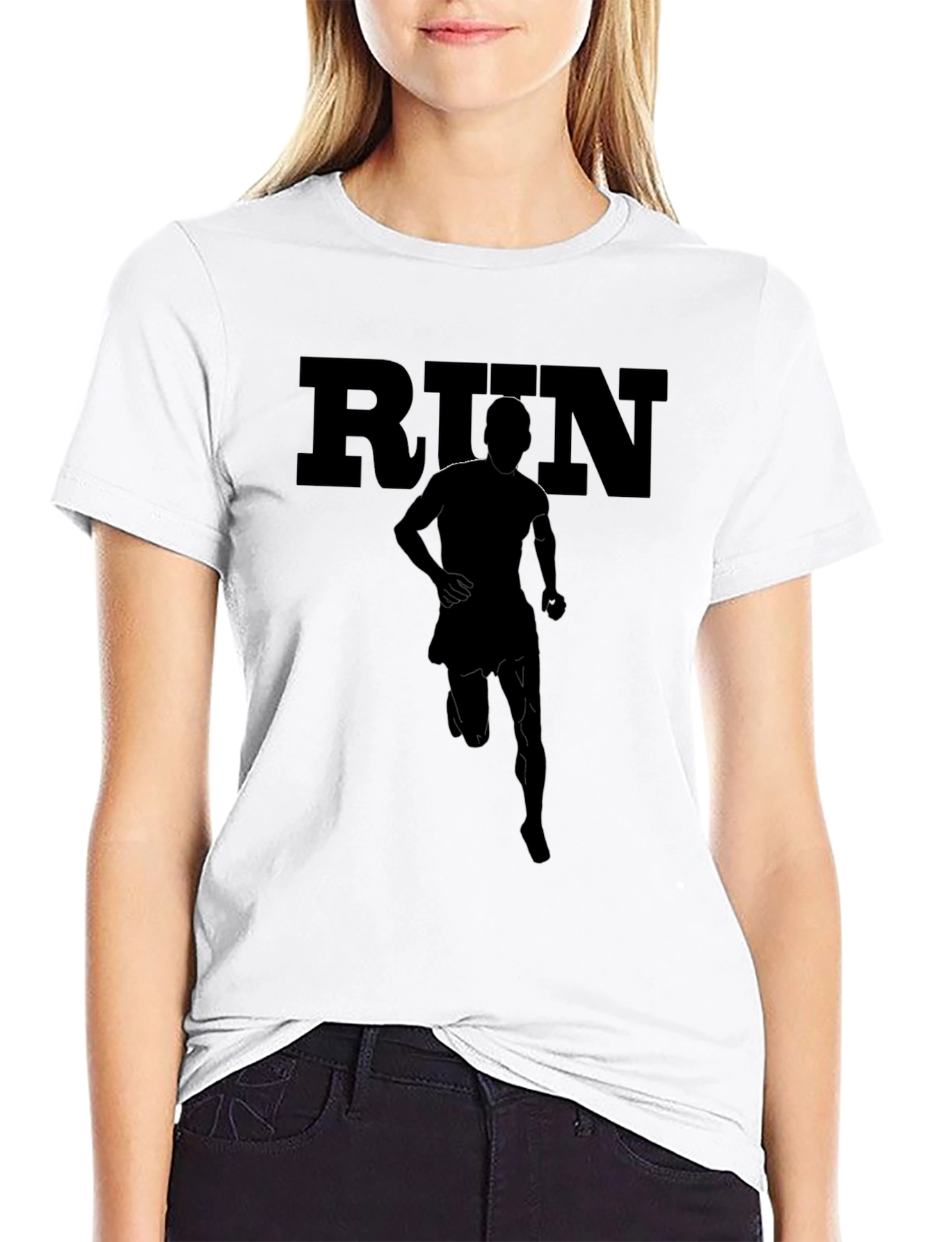 RUN Graphic T-Shirt - Motivational Athlete Tee