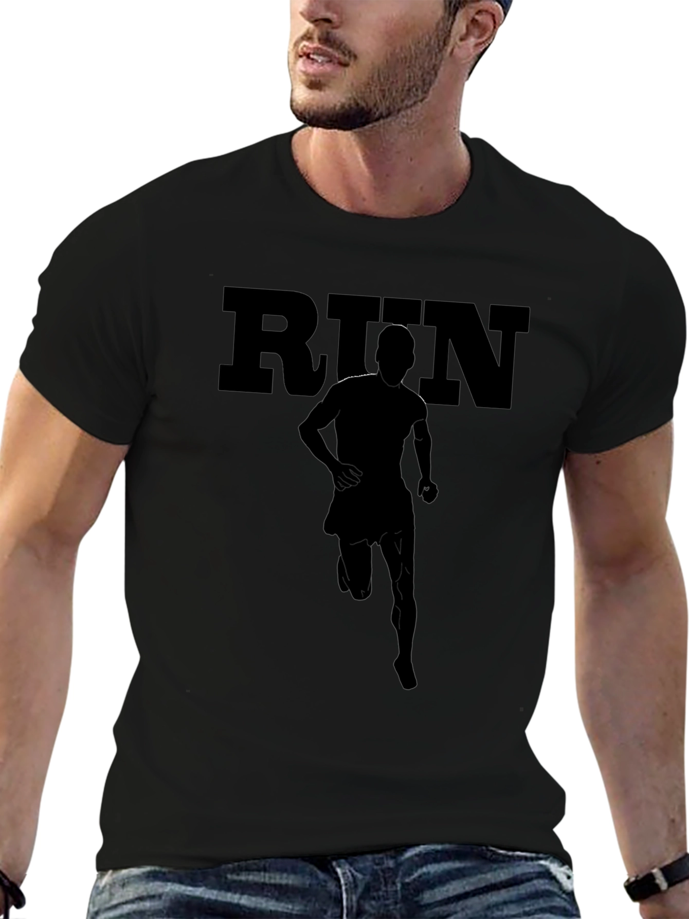 RUN Graphic T-Shirt - Motivational Athlete Tee
