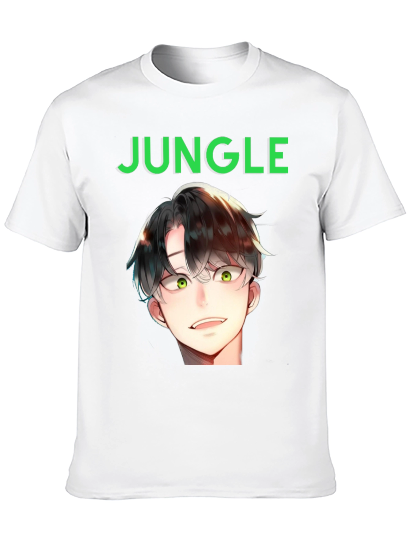 Jungle Anime Graphic Tee - Black