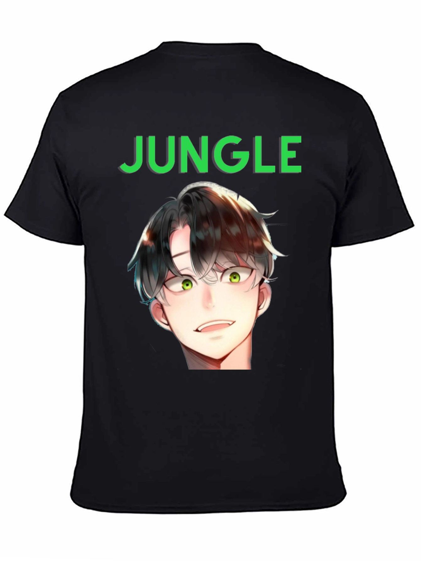 Jungle Anime Graphic Tee - Black