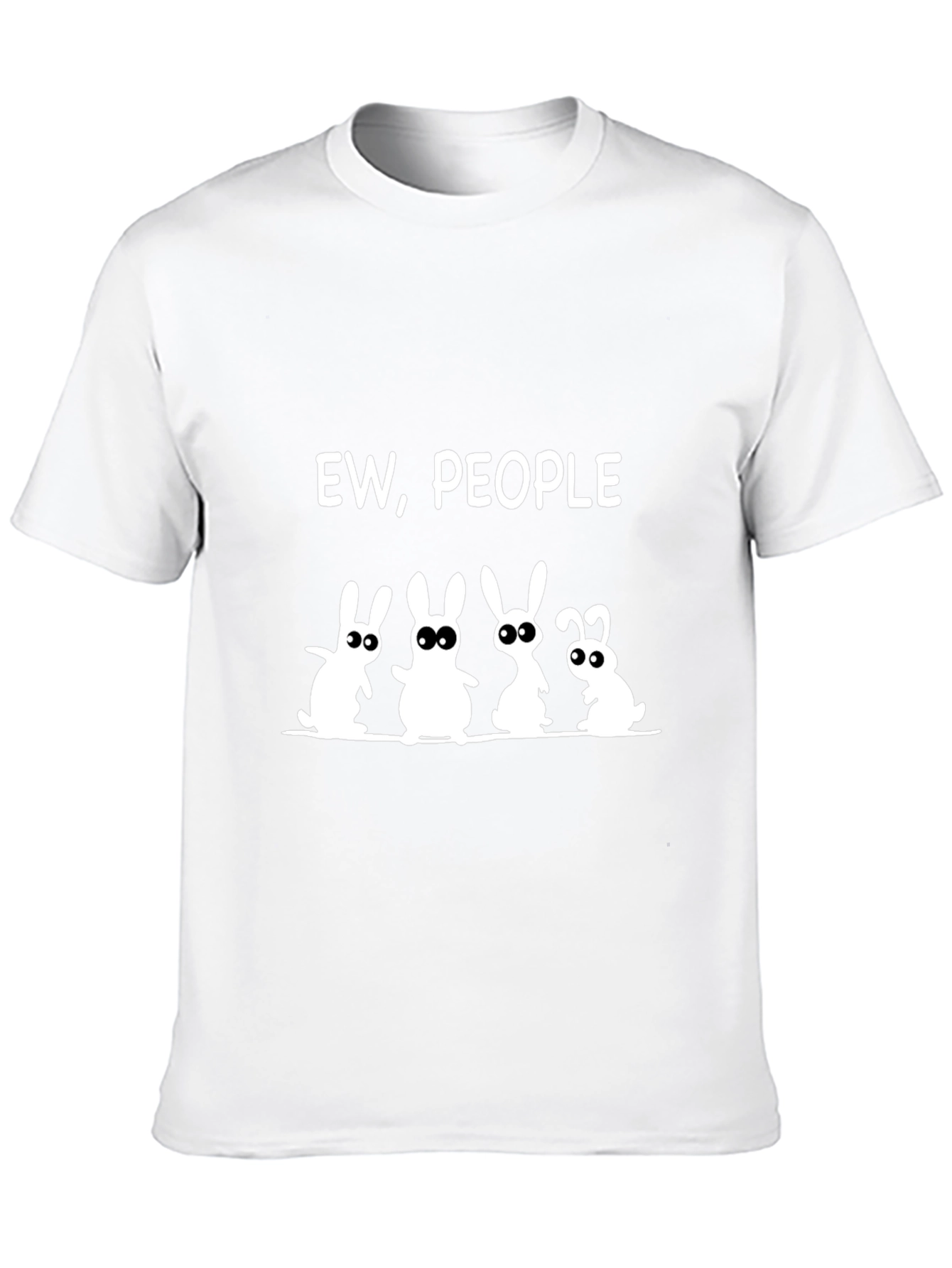 Ew People Graphic Tee - Funny Anti-Social Rabbit Design