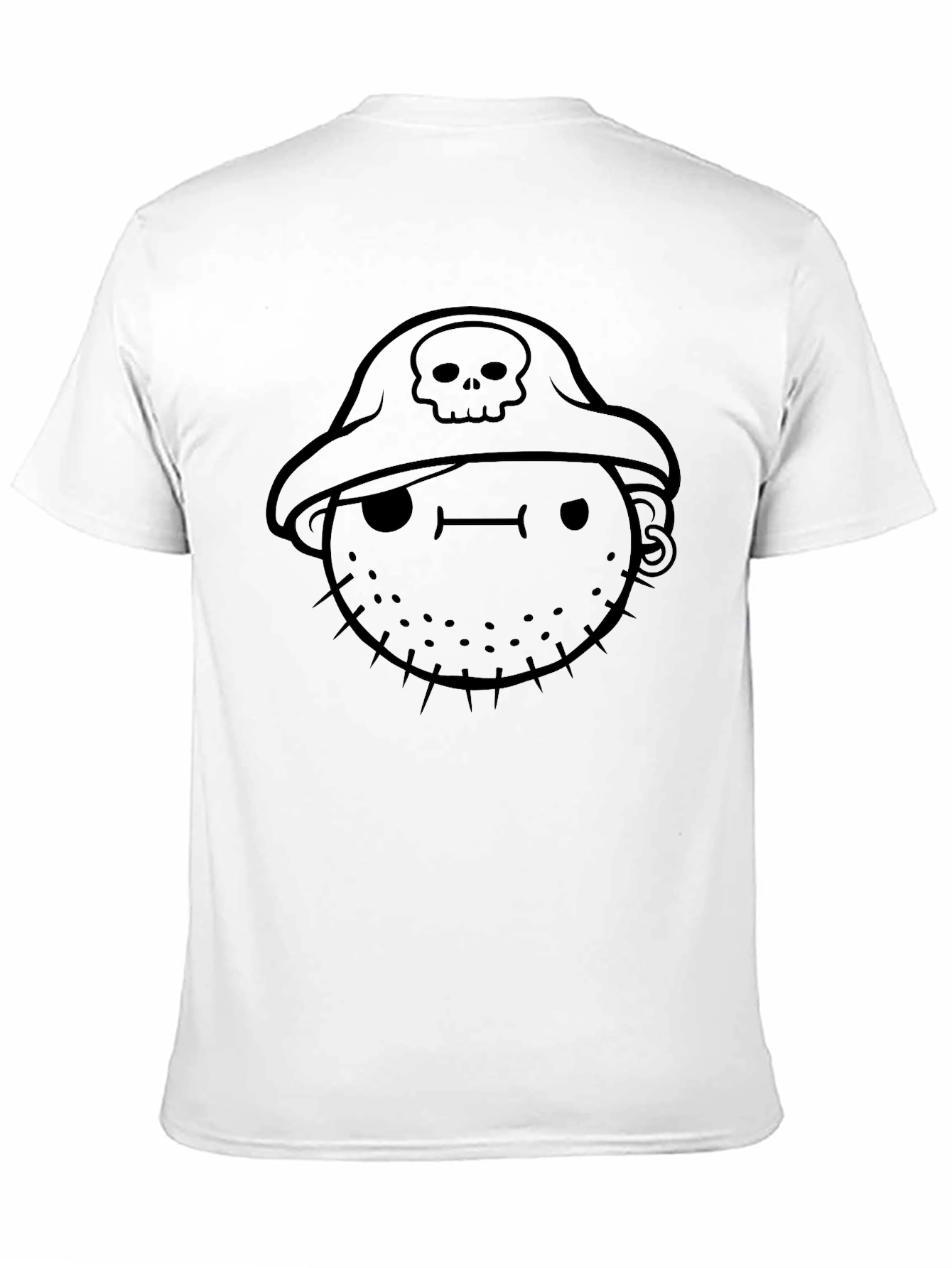 Pirate Graphic Tee - Black Cotton Casual Shirt