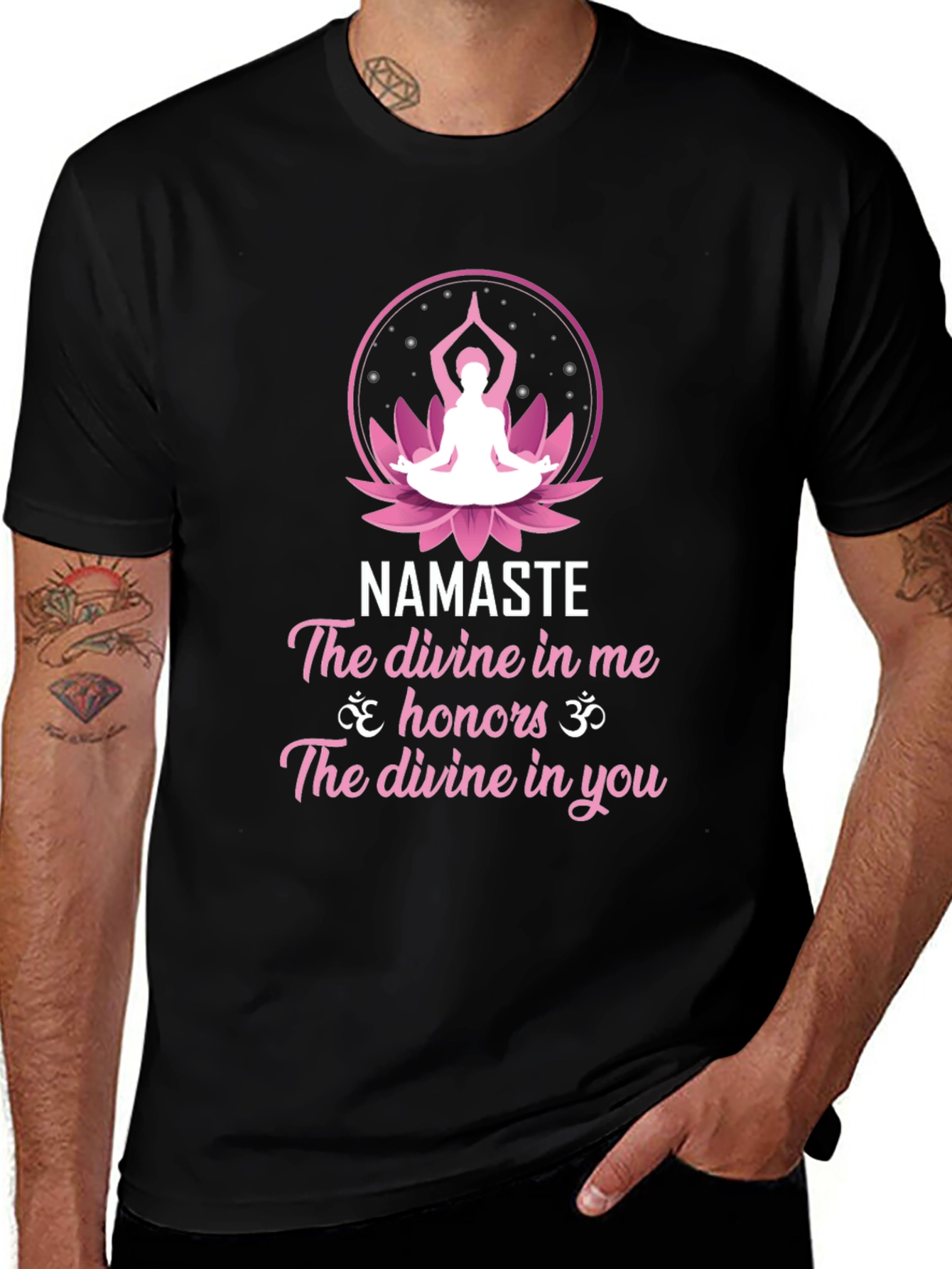 Namaste Yoga Lotus T-Shirt - Divine Connection