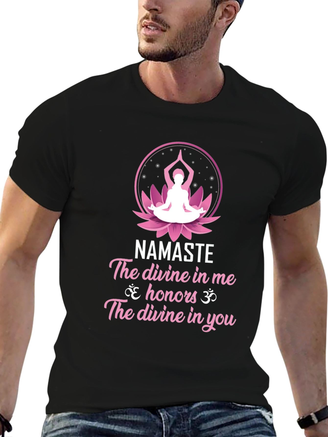 Namaste Yoga Lotus T-Shirt - Divine Connection