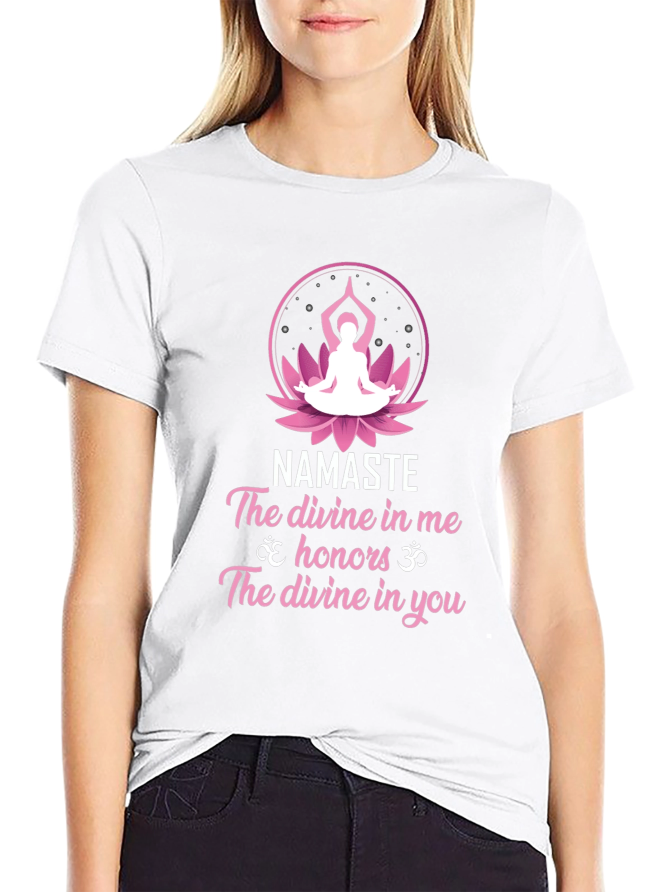 Namaste Yoga Lotus T-Shirt - Divine Connection