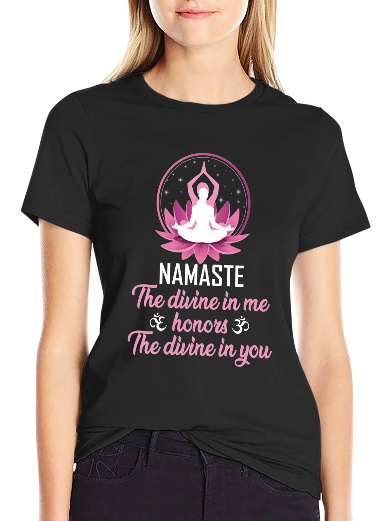 Namaste Yoga Lotus T-Shirt - Divine Connection