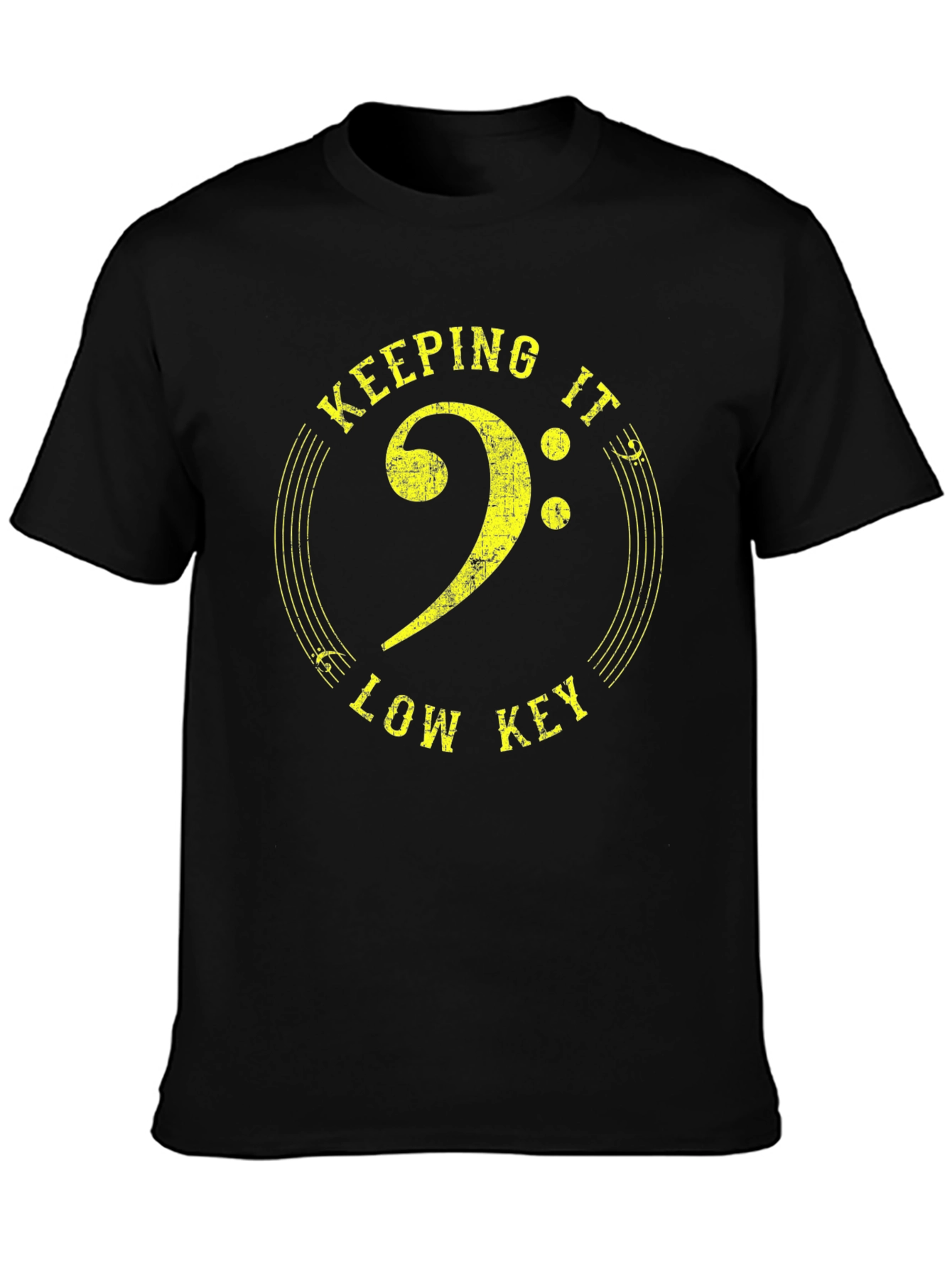 Keeping It Low Key Bass Clef Graphic T-Shirt