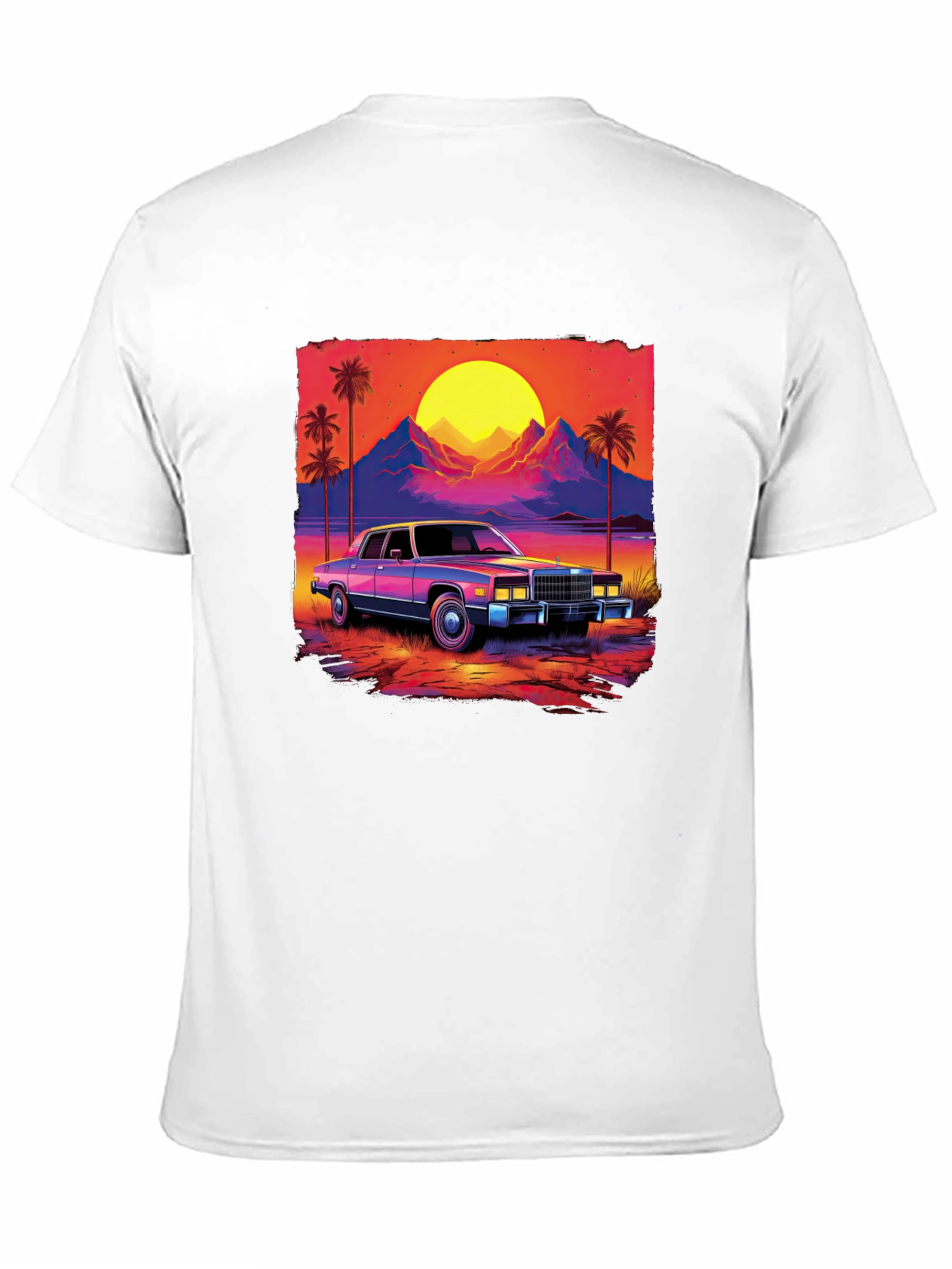 Retro Sunset Car Graphic Tee
