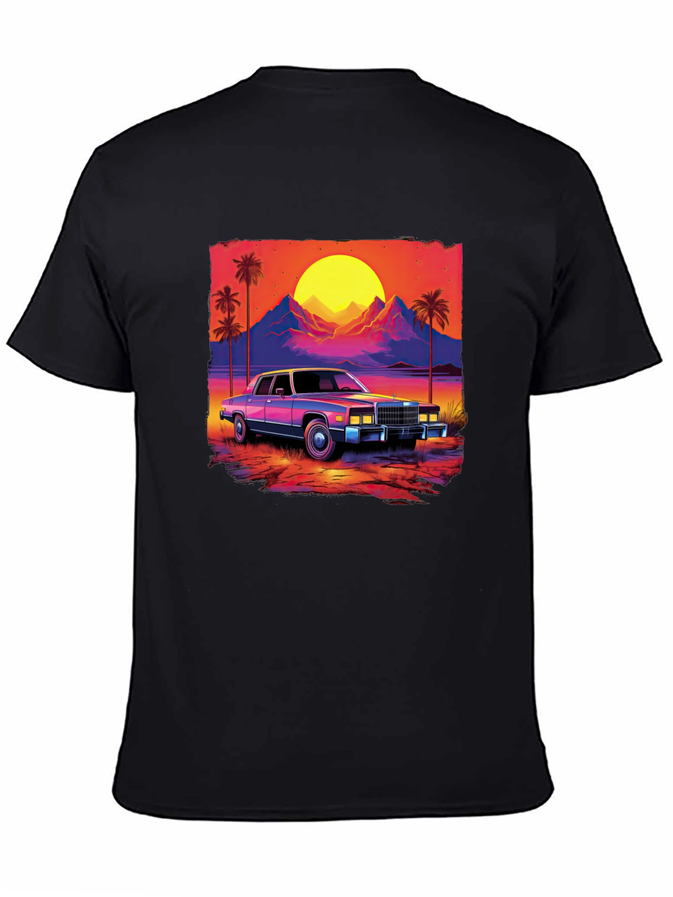Retro Sunset Car Graphic Tee