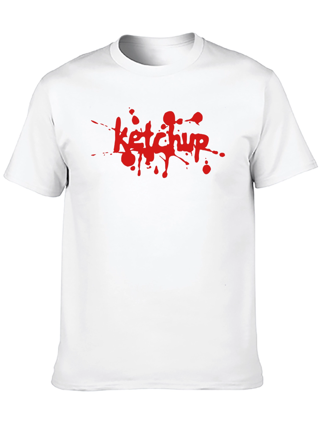 Ketchup Splatter Graphic T-Shirt - Novelty Tee