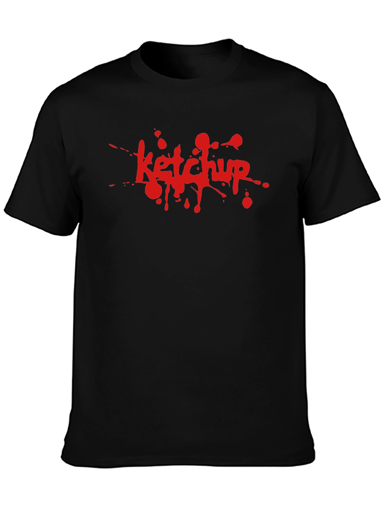Ketchup Splatter Graphic T-Shirt - Novelty Tee