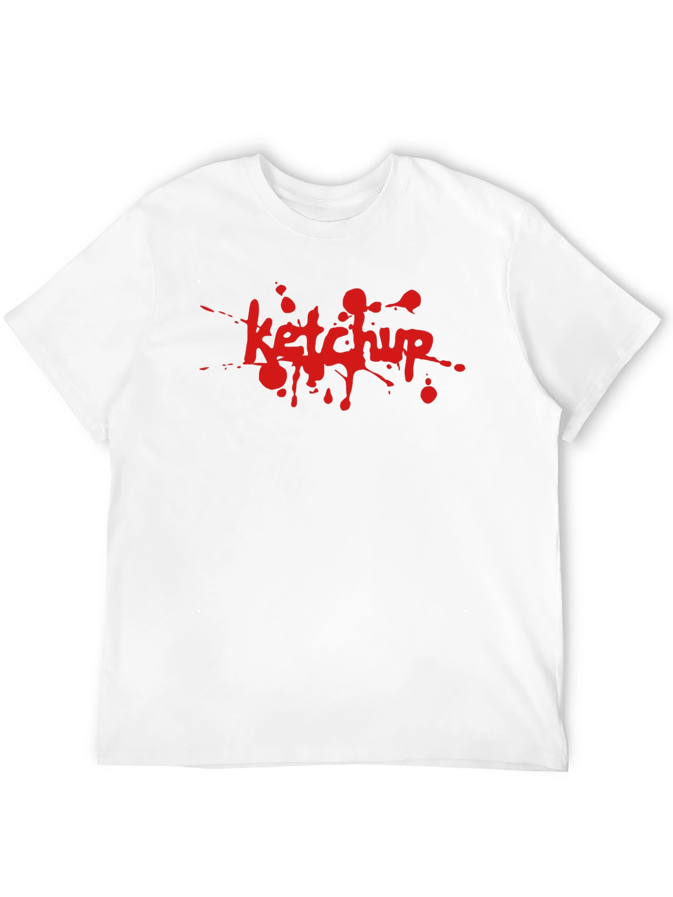 Ketchup Splatter Graphic T-Shirt - Novelty Tee