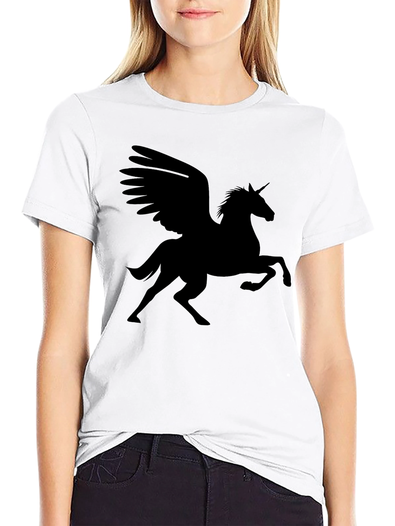Pegasus Graphic Tee - Black Cotton Blend