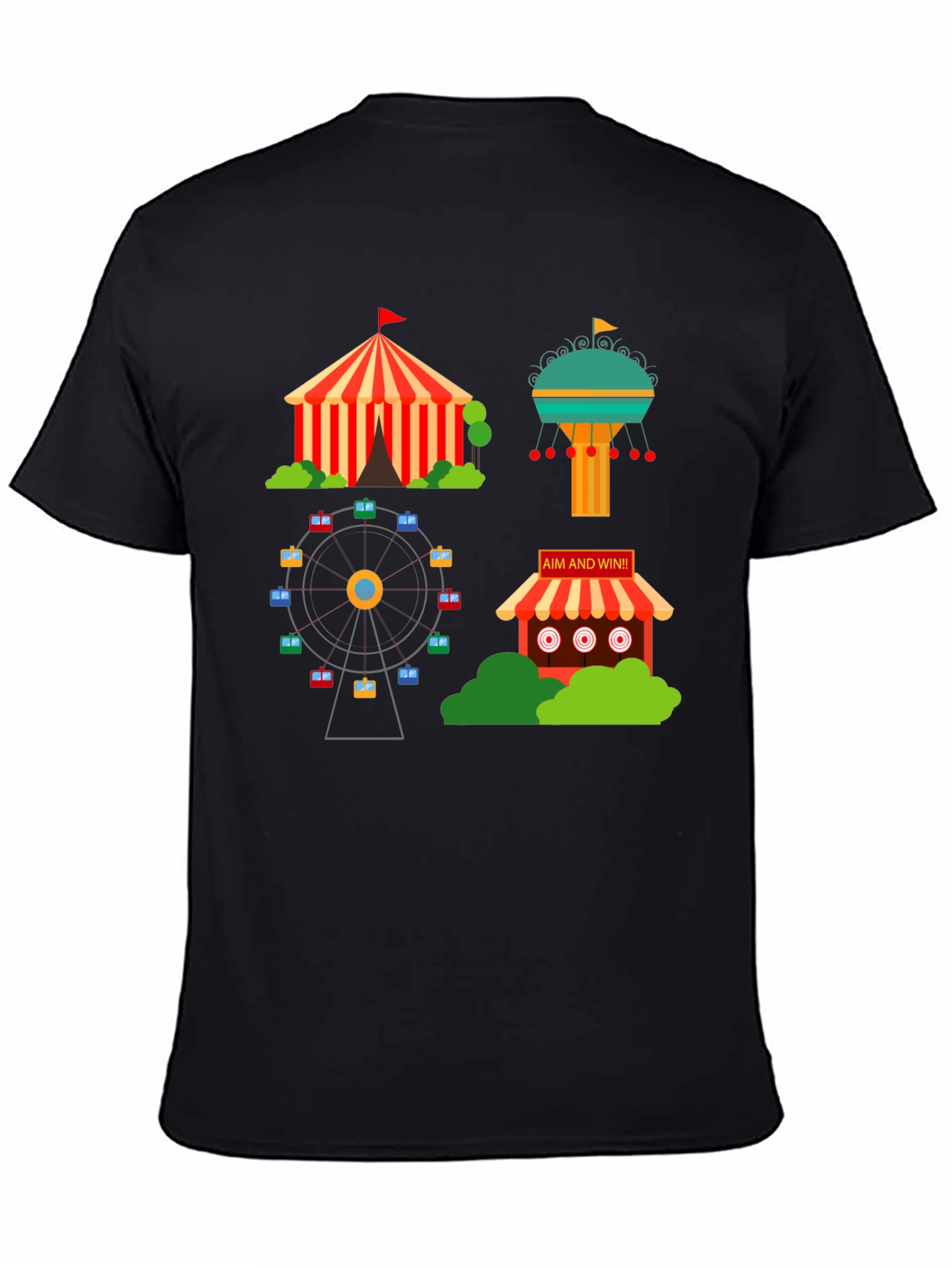 Amusement Park Graphic Tee - Fun Carnival Shirt