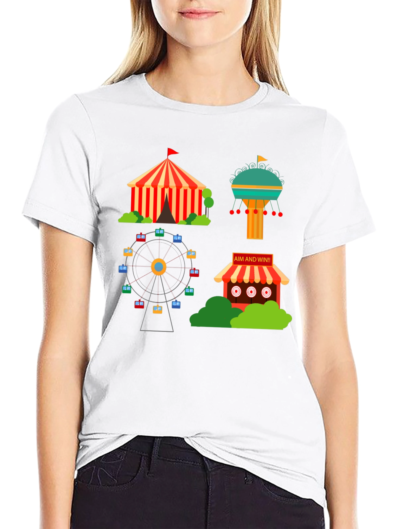 Amusement Park Graphic Tee - Fun Carnival Shirt