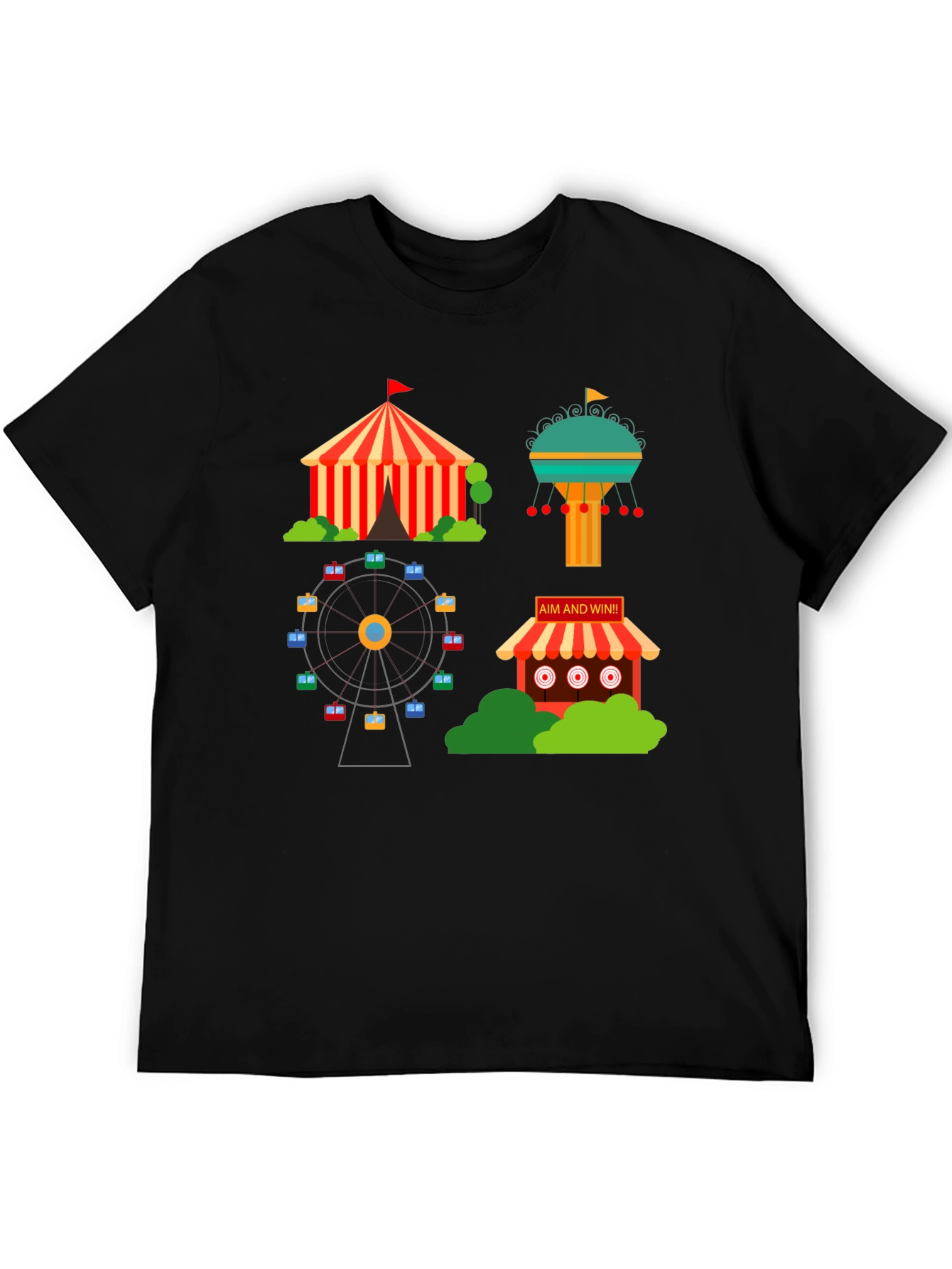Amusement Park Graphic Tee - Fun Carnival Shirt