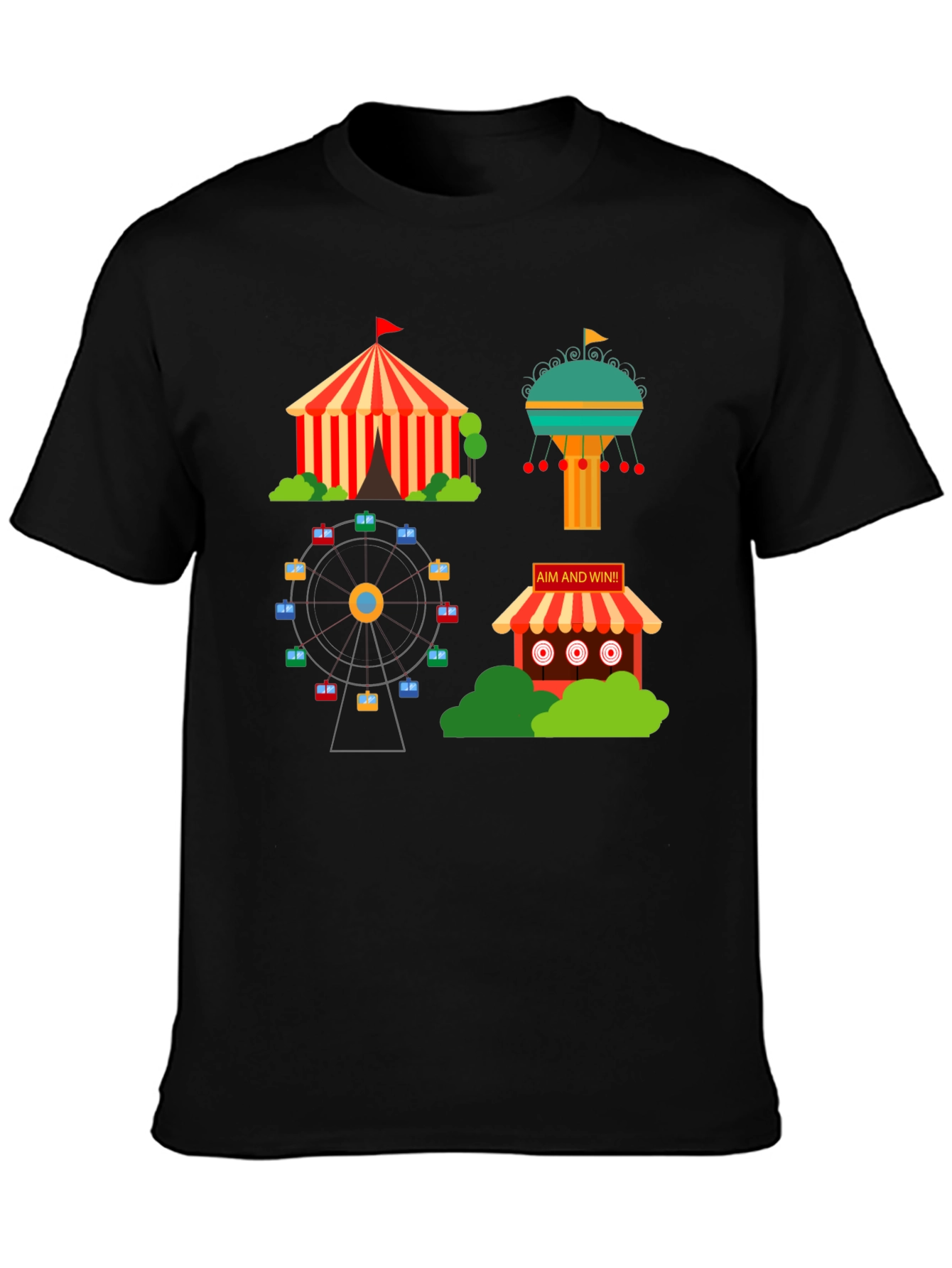 Amusement Park Graphic Tee - Fun Carnival Shirt