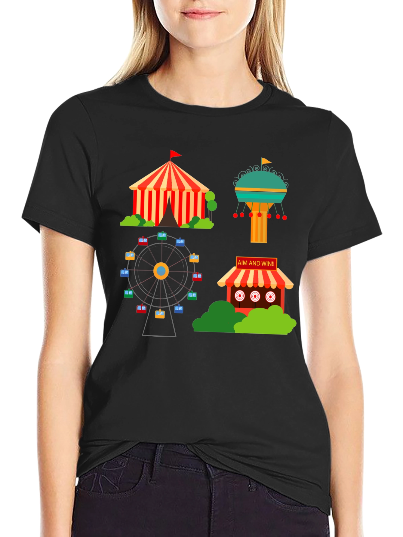 Amusement Park Graphic Tee - Fun Carnival Shirt