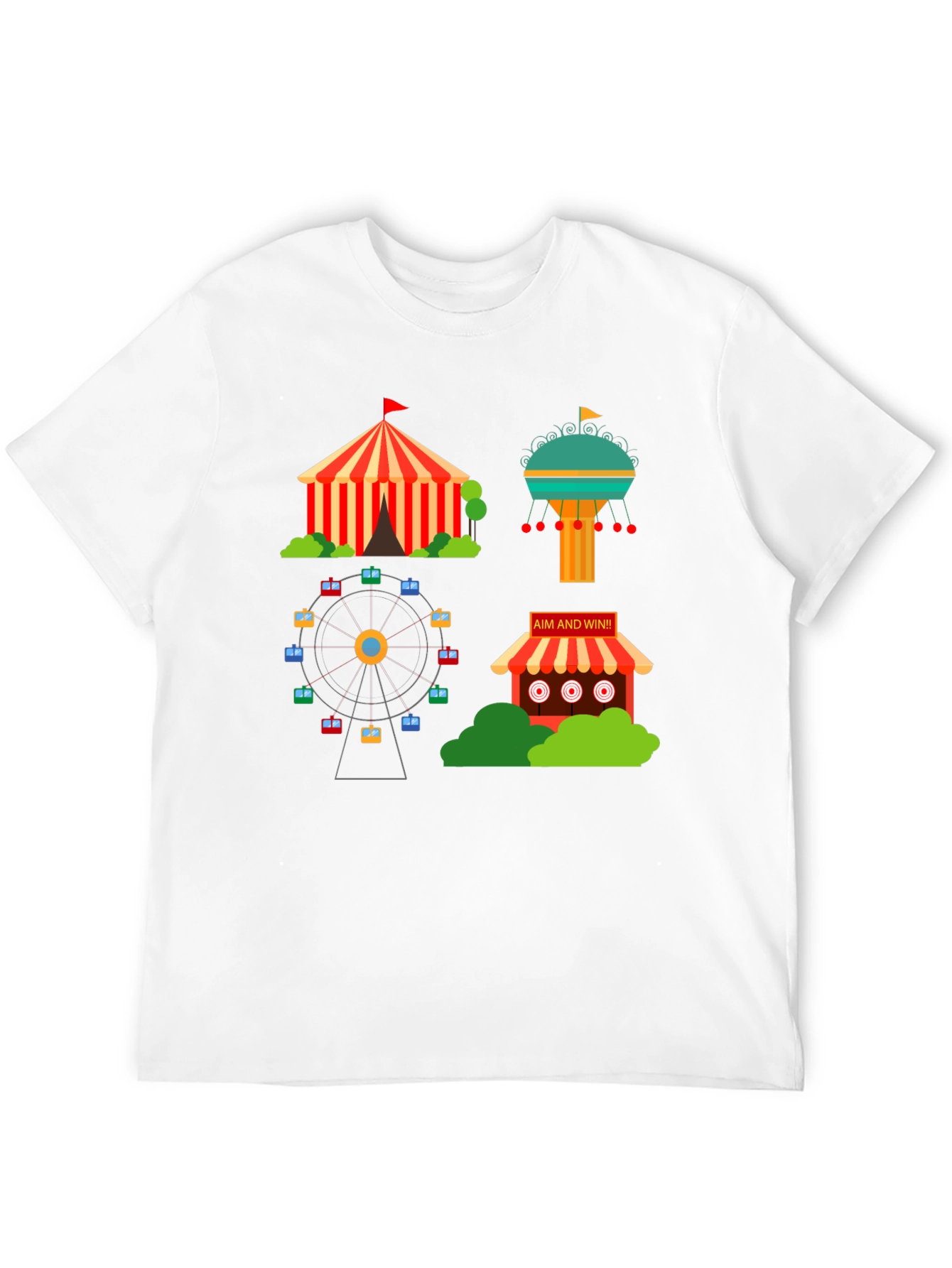 Amusement Park Graphic Tee - Fun Carnival Shirt