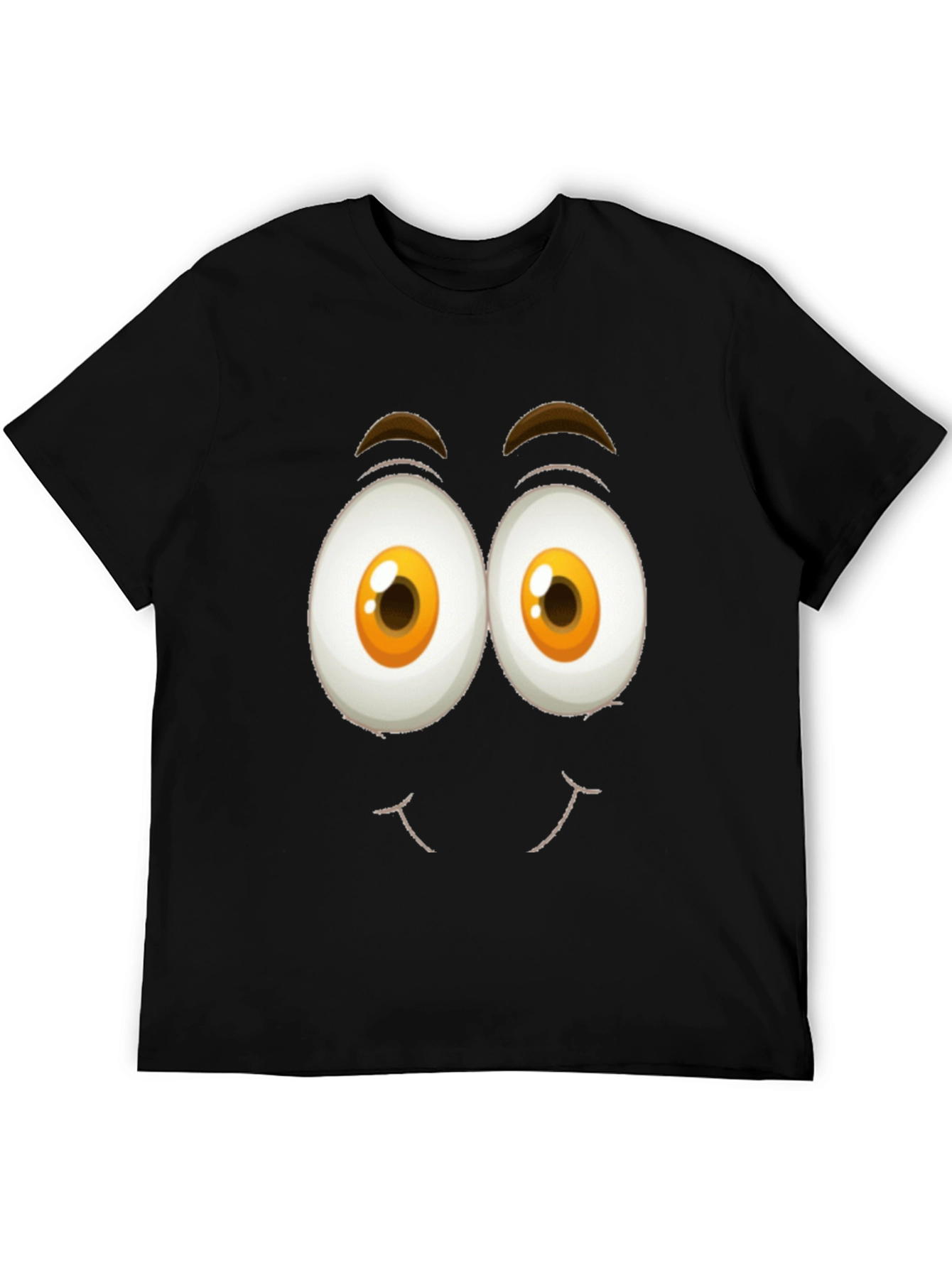 Funny Face Graphic Tee - Black Cotton T-Shirt