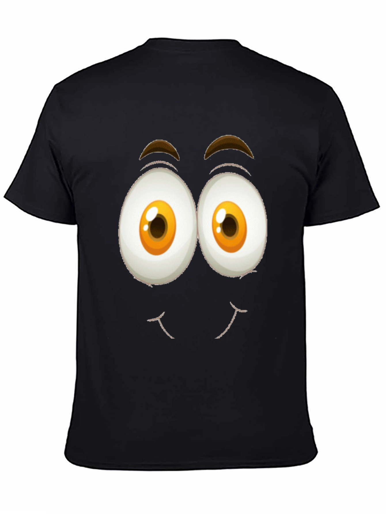 Funny Face Graphic Tee - Black Cotton T-Shirt
