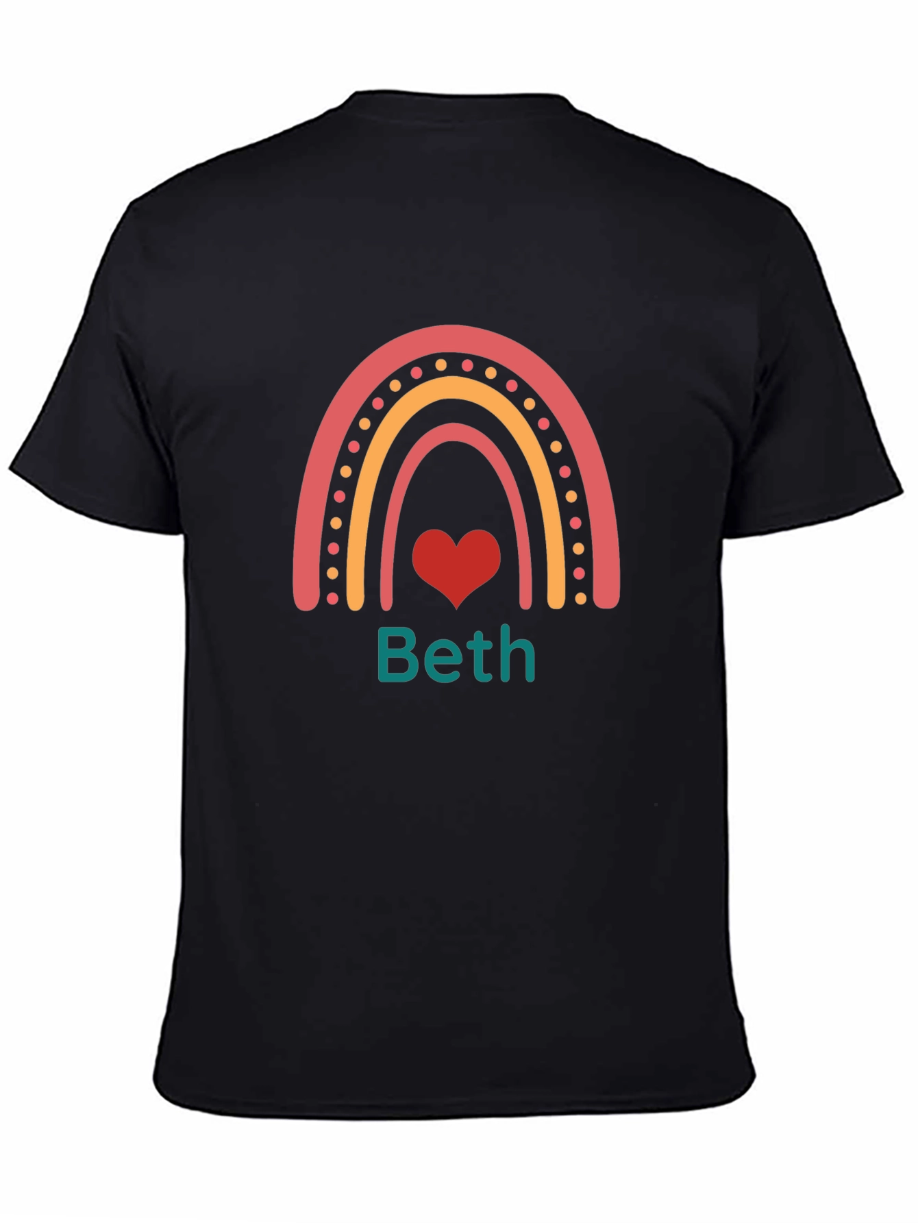 Rainbow Heart Personalized Tee