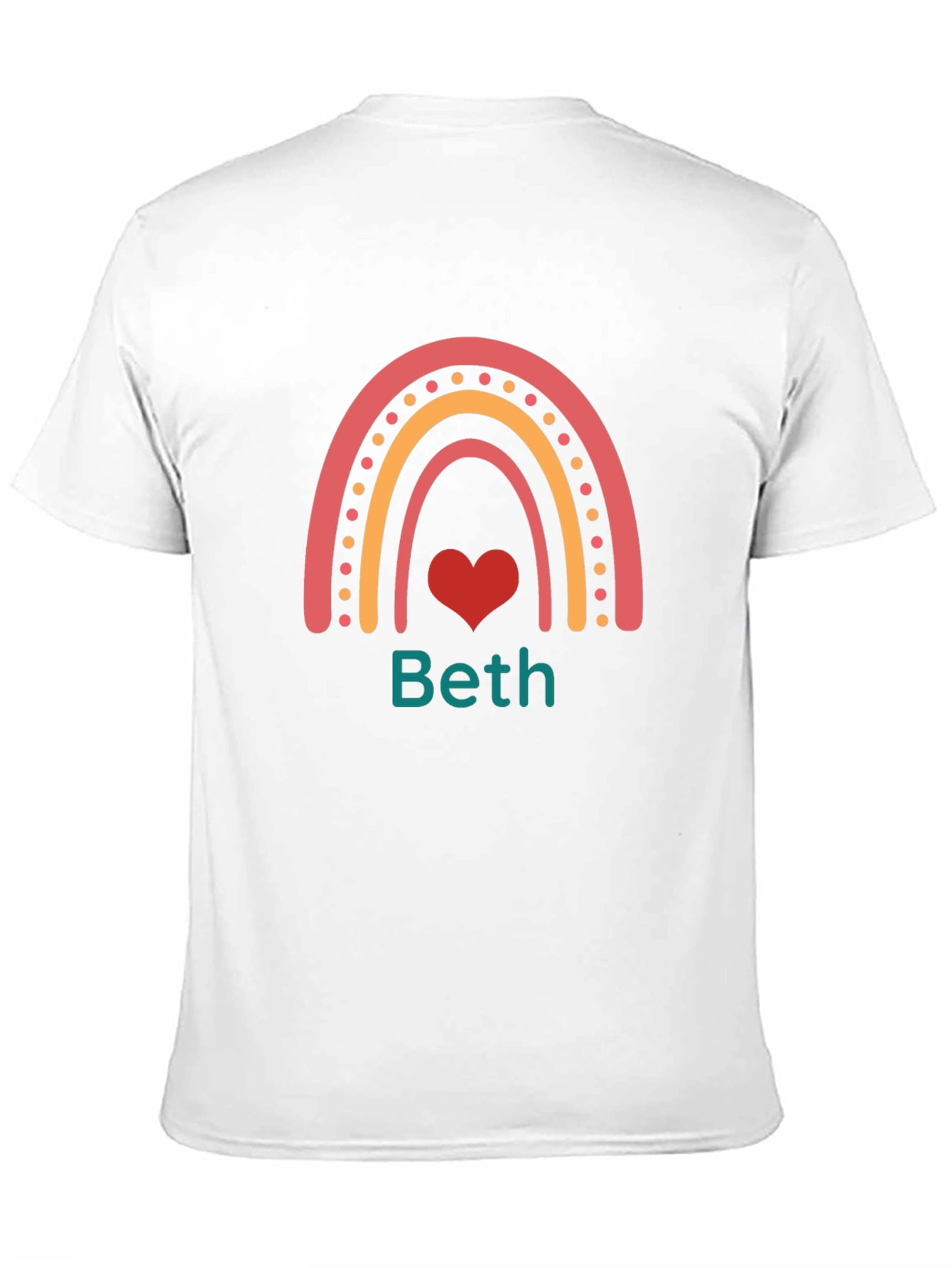 Rainbow Heart Personalized Tee