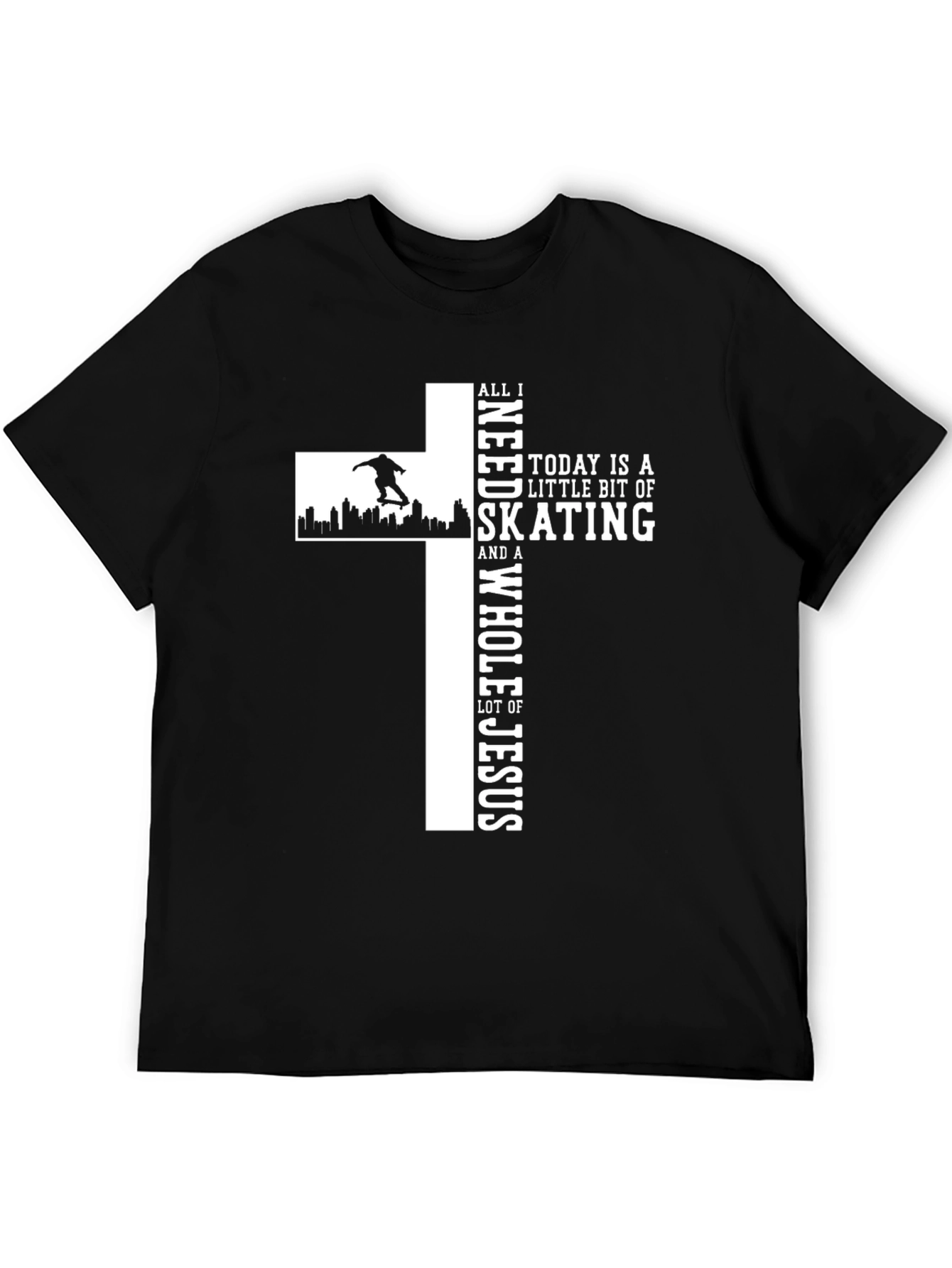 Skating and Jesus Graphic T-Shirt