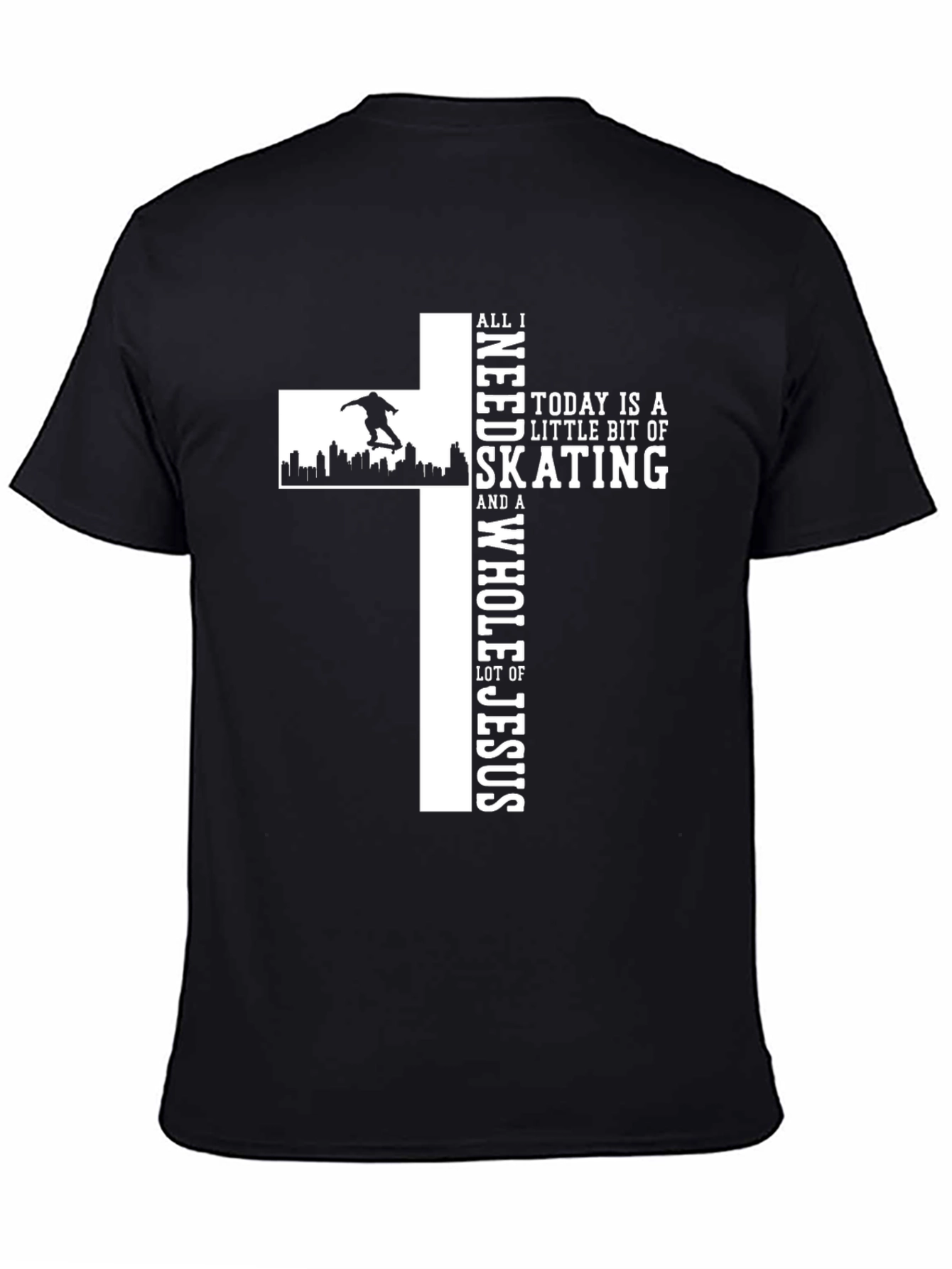 Skating and Jesus Graphic T-Shirt