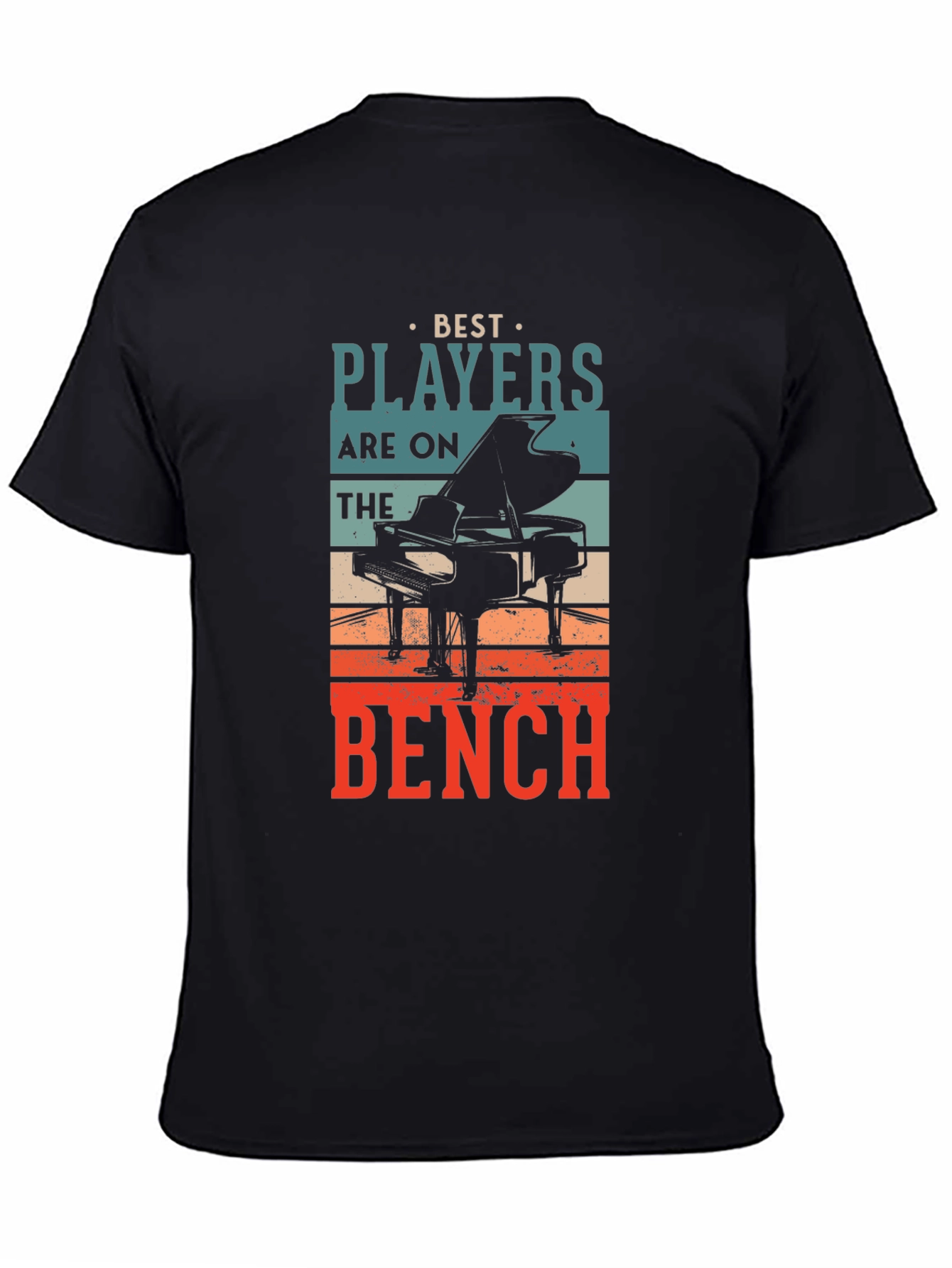 Piano Player Graphic T-Shirt: Best Players on the Bench
