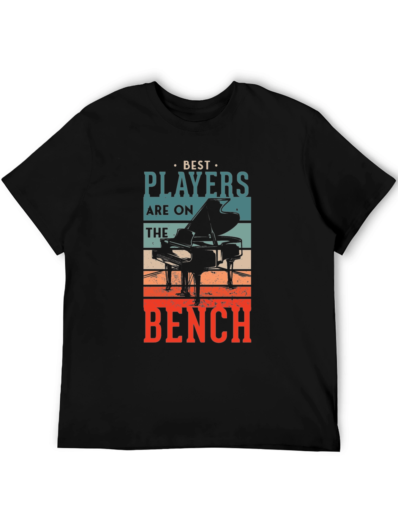 Piano Player Graphic T-Shirt: Best Players on the Bench