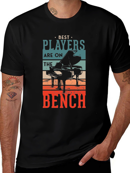 Piano Player Graphic T-Shirt: Best Players on the Bench
