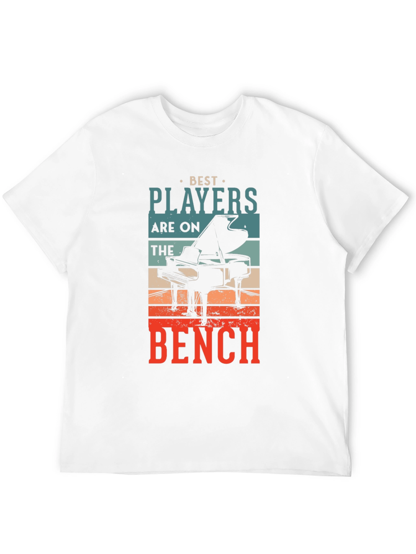 Piano Player Graphic T-Shirt: Best Players on the Bench