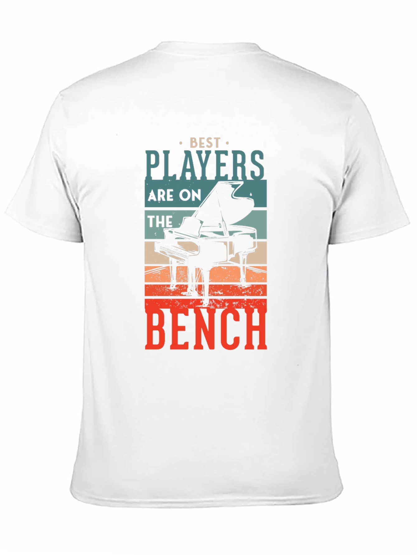 Piano Player Graphic T-Shirt: Best Players on the Bench