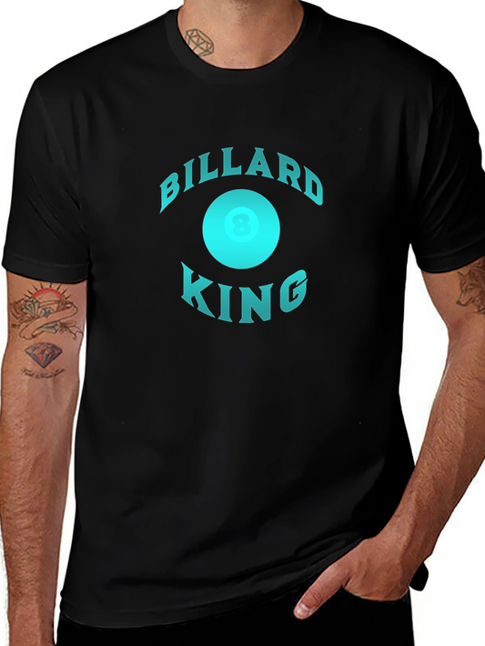 Billiard King Graphic T-Shirt - Black Cotton Tee