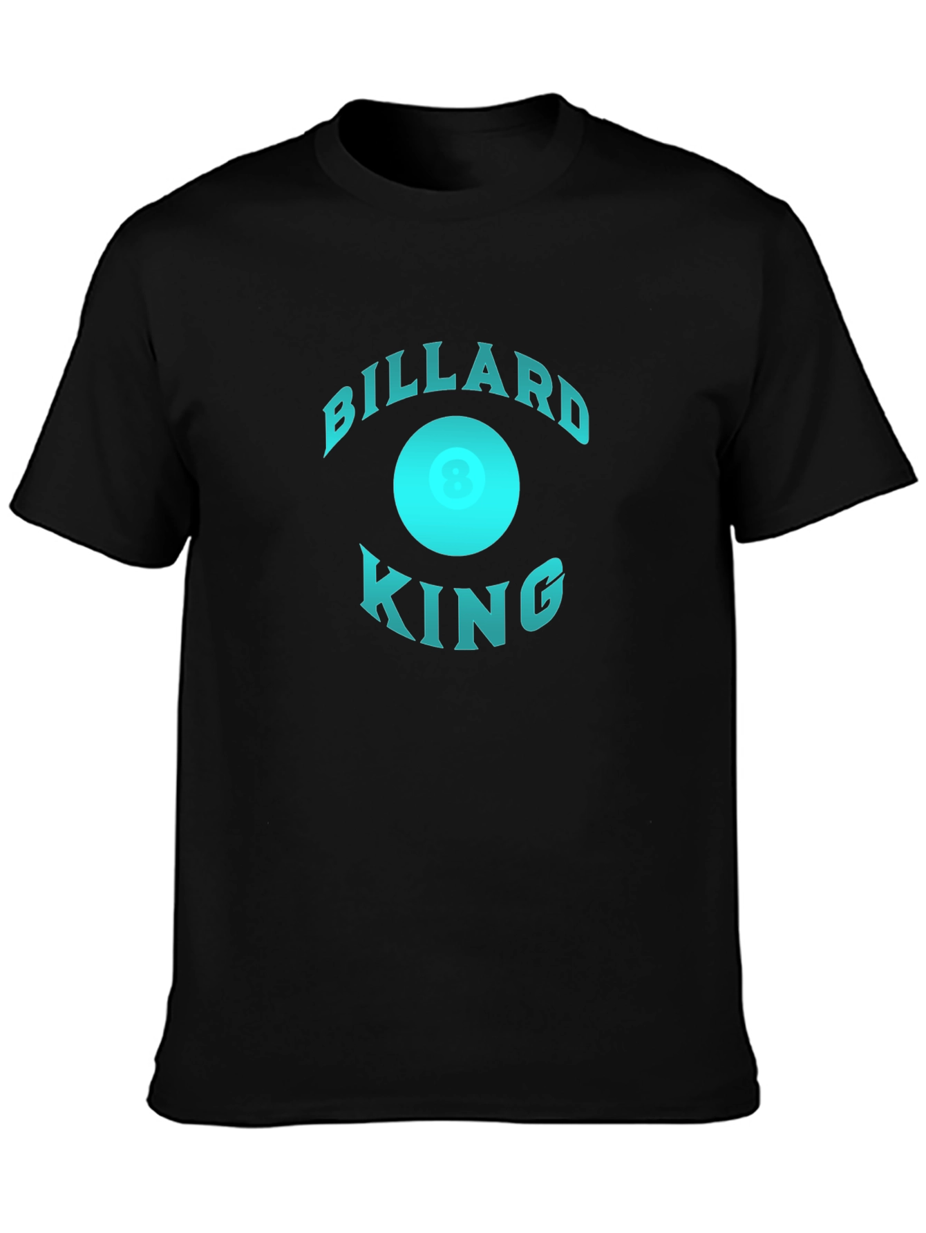 Billiard King Graphic T-Shirt - Black Cotton Tee
