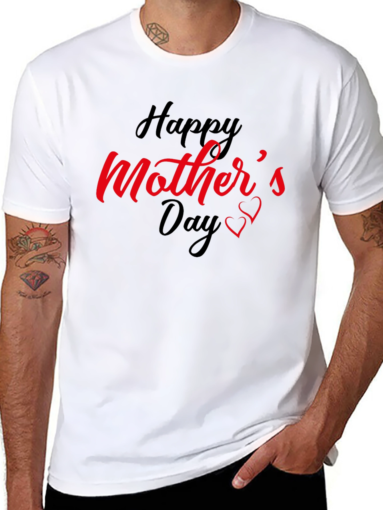 Happy Mothers Day Black T-Shirt
