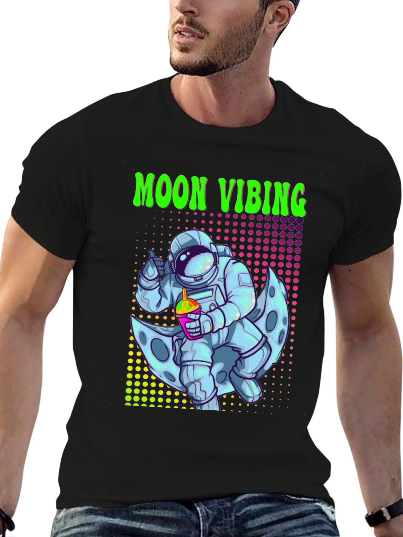 Moon Vibing Astronaut T-Shirt