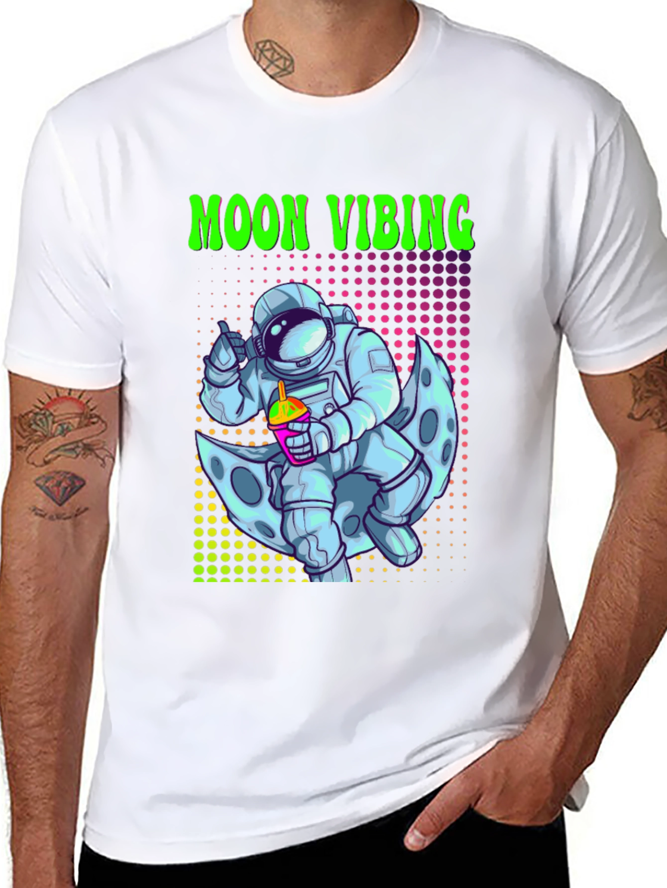 Moon Vibing Astronaut T-Shirt